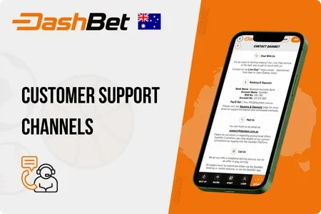 Dashbet Live Chat and Email Support for Australian players 